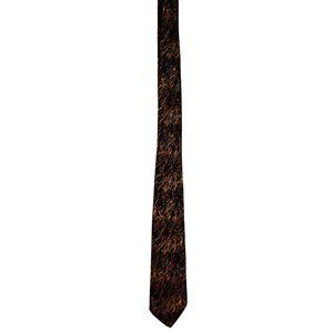 Vintage Men's Louis Hatters-Clothiers Silk Neck Tie Brown Red Gold